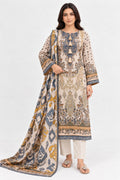 Bonanza Satrangi Premium Khaddar 3 Piece Suit – Beige & Blue
