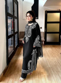 Bonanza Satrangi Marina Dhanak 3 Piece Suit – Black