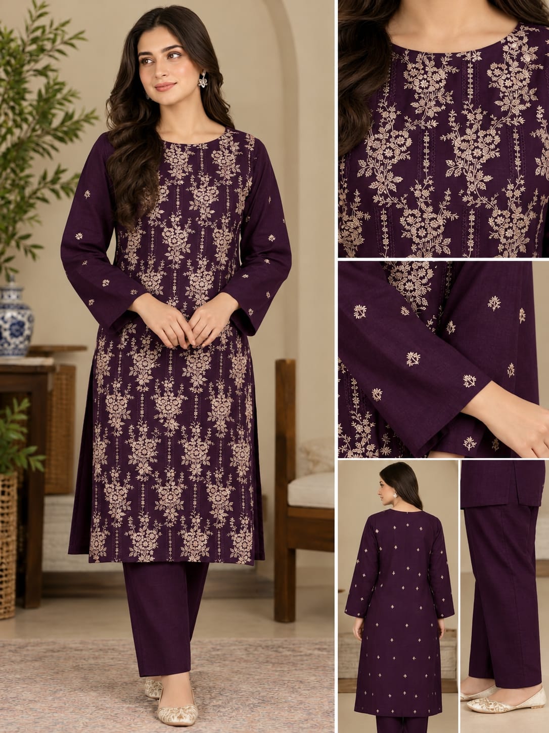 Ruhenaz Marina 2 piece suit - Maroon